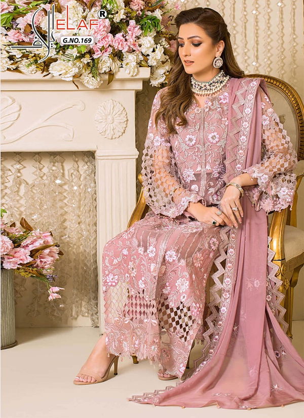 Elaf G 169 Georgette Embroidered Designer Pakistani Salwar Suits Wholesale Online